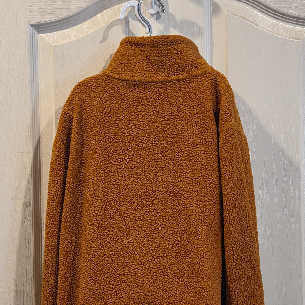 Kari Traa Fleece Sweater Athletic Jacket Full Zip Womens Small Burnt Orange Blue - Picture 8 of 9